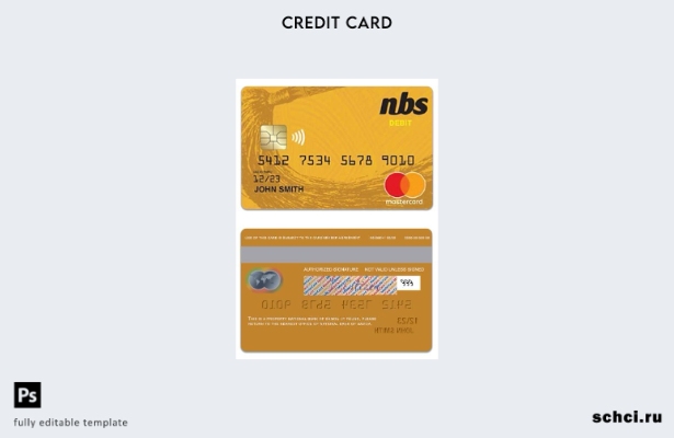 цифровая загрузка шаблона дебетовой карты Mastercard Национального банка Самоа С
